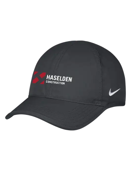 Nike Charcoal Featherlight Cap w/Haselden Construction Logo