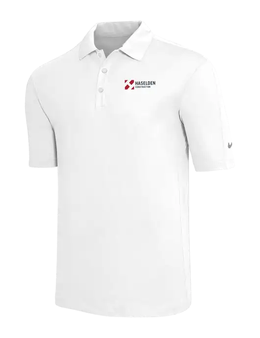 Nike White Tech Sport Dri-FIT Polo w/Haselden Construction Logo