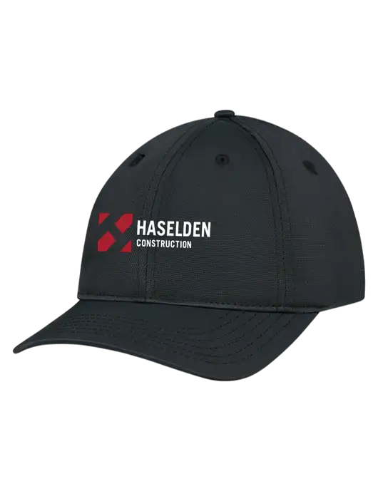 Black Nylon Twill Performance Cap w/Haselden Construction Logo