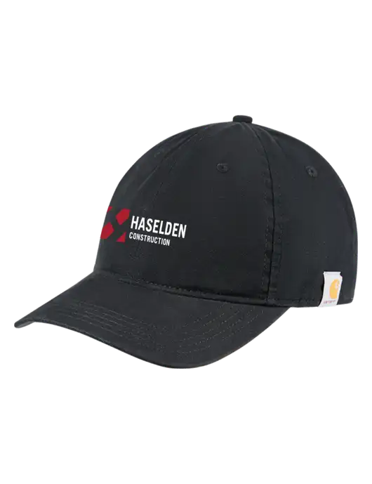 Carhartt Black Cotton Canvas Cap w/Haselden Construction Logo