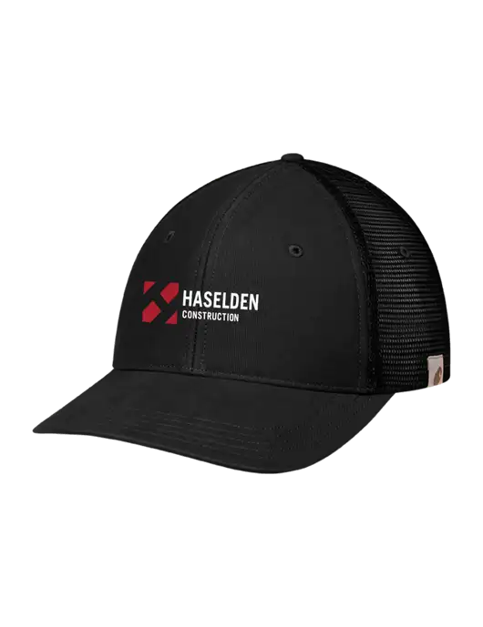 Carhartt Black Canvas Trucker Cap w/Haselden Construction Logo