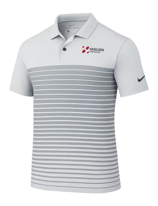 Nike Light Grey Dri-FIT Vapor Block Polo w/Haselden Construction Logo