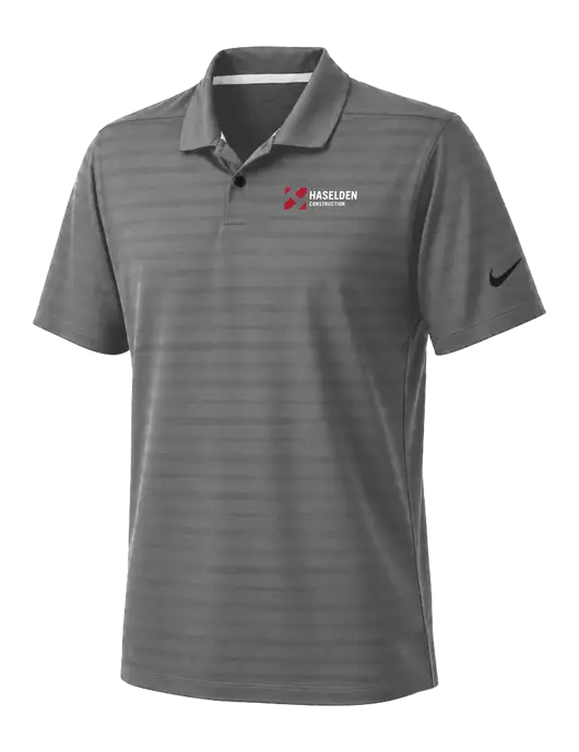 Nike Dark Medium Grey Dri-FIT Vapor Jacquard Polo w/Haselden Construction Logo