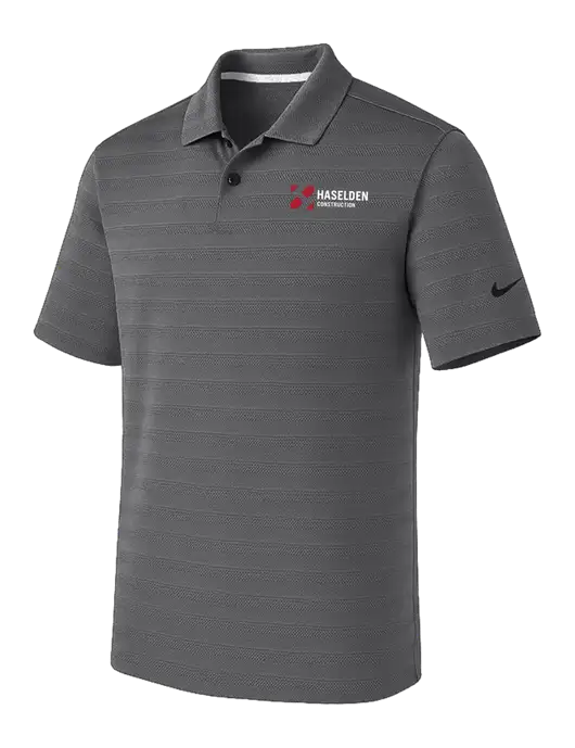 Nike Dark Medium Grey Dri-FIT Vapor Jacquard Polo w/Haselden Construction Logo