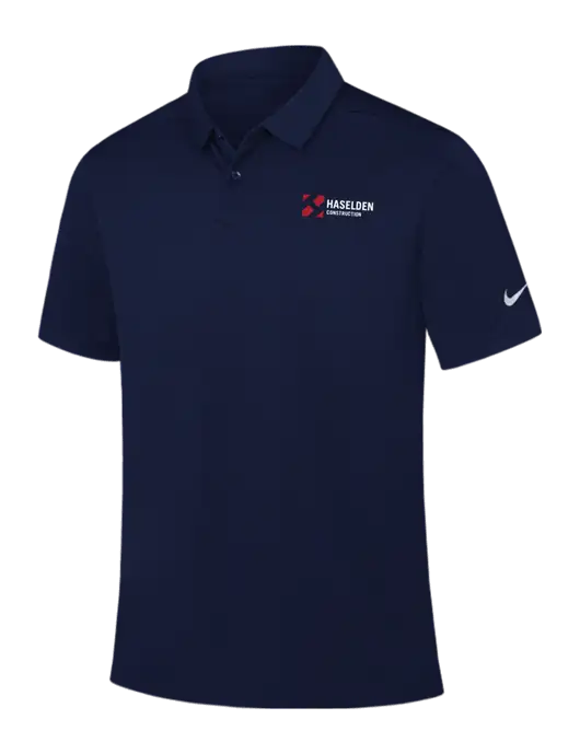 Nike Navy Dry Essential Solid Polo w/Haselden Construction Logo