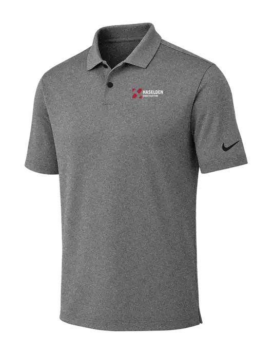 Nike Dark Grey Heather Dri-FIT Vapor Polo w/Haselden Construction Logo