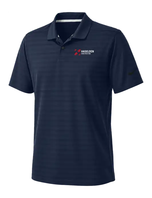Nike Navy Dri-FIT Vapor Jacquard Polo w/Haselden Construction Logo