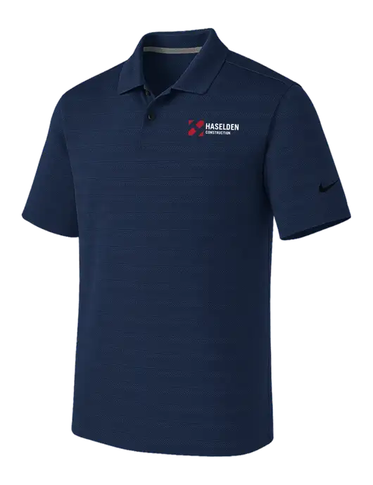 Nike Navy Dri-FIT Vapor Jacquard Polo w/Haselden Construction Logo