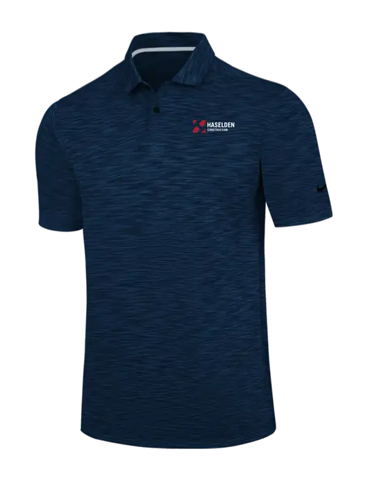 Nike Navy Dri-FIT Vapor Space Dyed Polo w/Haselden Construction Logo