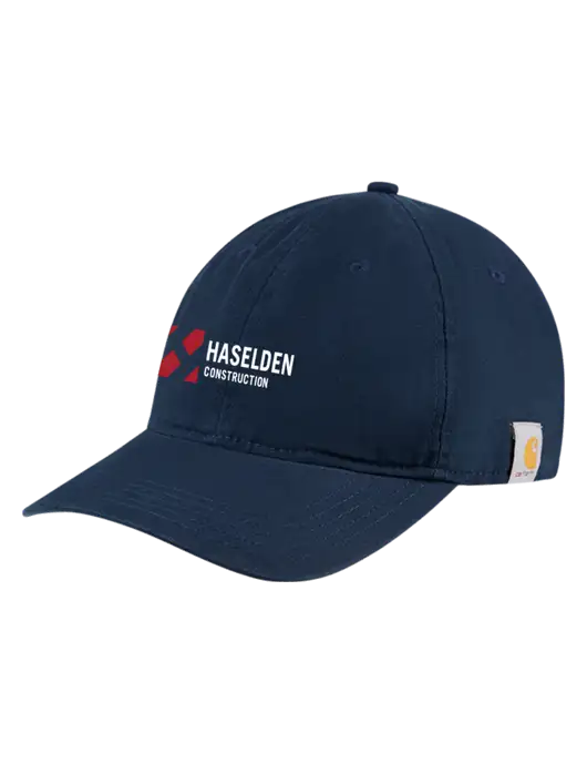 Carhartt Navy Cotton Canvas Cap w/Haselden Construction Logo