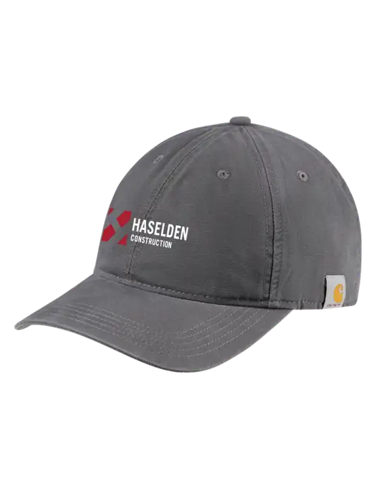 Carhartt Dark Grey Cotton Canvas Cap w/Haselden Construction Logo