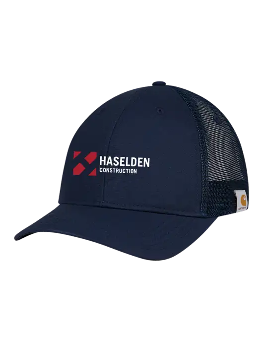 Carhartt Navy Trucker Rugged Pro Series Cap w/Haselden Construction Logo