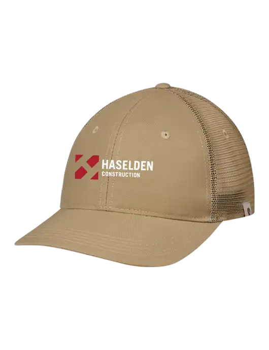 Carhartt Dark Tan Trucker Rugged Pro Series Cap w/Haselden Construction Logo