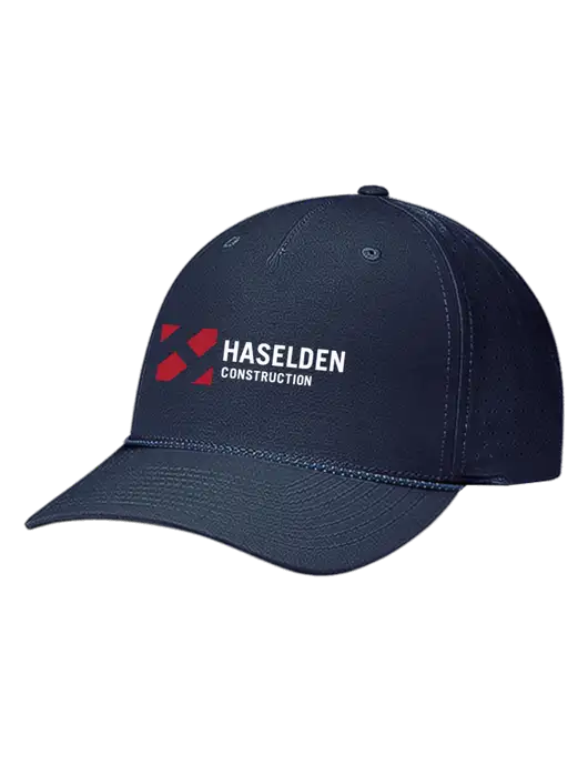 Richardson Laser Perf Performance Dark Navy/Navy-Grey-Blue Rope Cap w/Haselden Construction Logo