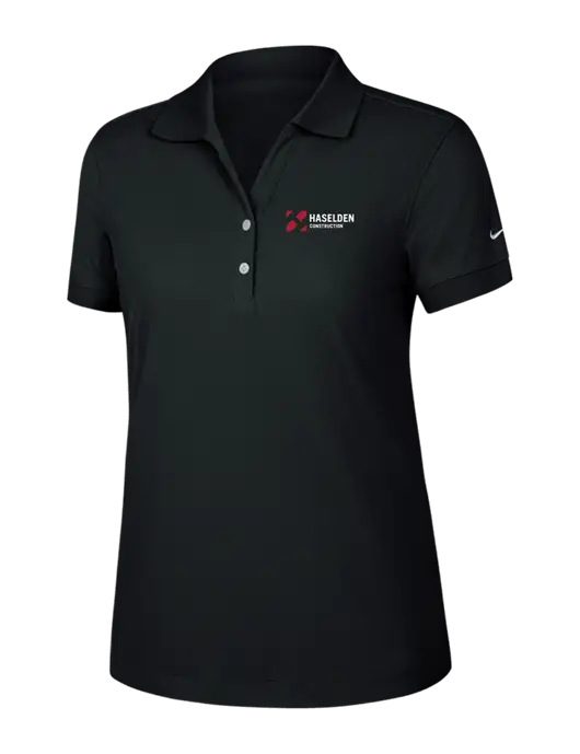Nike Womens Dri-FIT Classic Black Polo w/Haselden Construction Logo