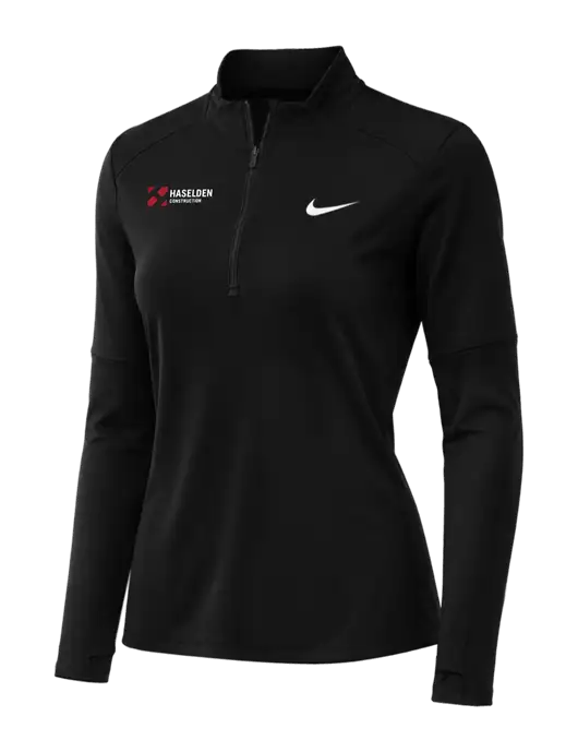 Nike Black Womens Dri-FIT Element 1/2-Zip Pullover w/Haselden Construction Logo