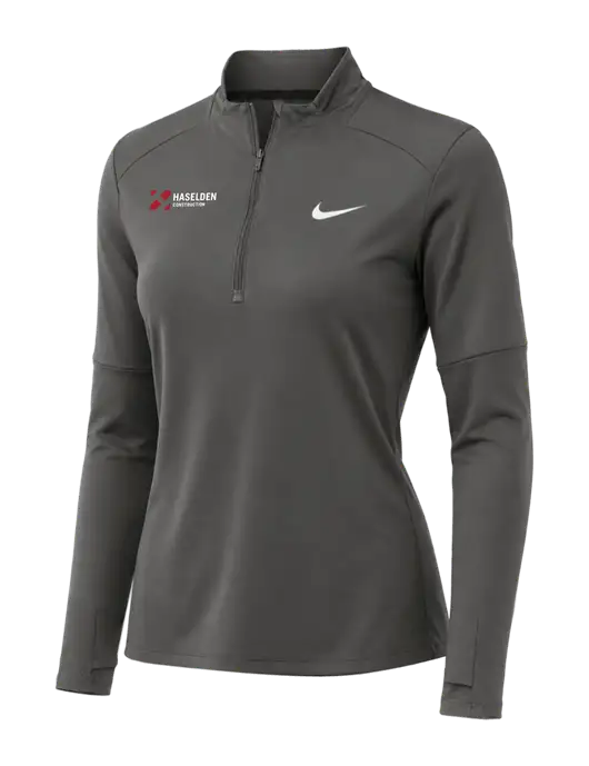 Nike Dark Grey Womens Dri-FIT Element 1/2-Zip Pullover w/Haselden Construction Logo