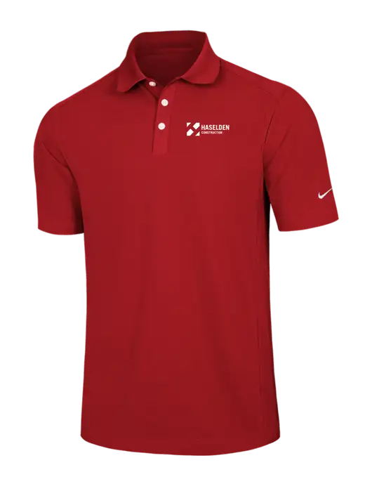 Nike Red Dri-FIT Classic Polo w/Haselden Construction Logo