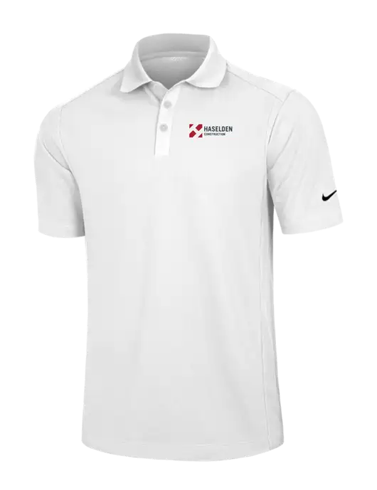 Nike White Dri-FIT Classic Polo w/Haselden Construction Logo
