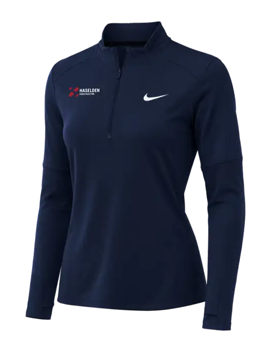 Nike Dark Navy Womens Dri-FIT Element 1/2-Zip Pullover w/Haselden Construction Logo