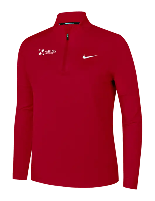 Nike Red Womens Dri-FIT Element 1/2-Zip Pullover w/Haselden Construction Logo