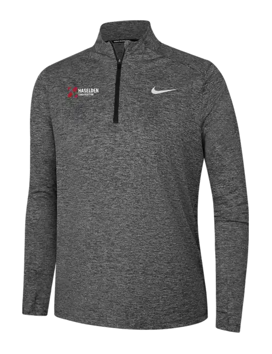 Nike Black Heather Womens Dri-FIT Element 1/2-Zip Pullover w/Haselden Construction Logo