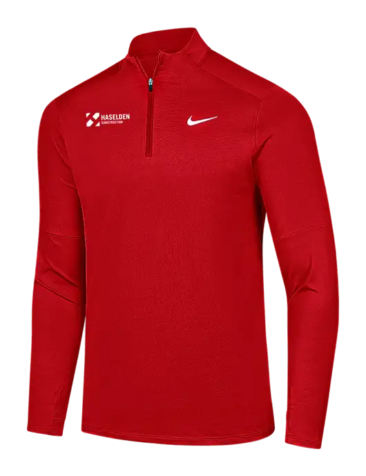 Nike Red Dri-FIT Element 1/2-Zip Pullover w/Haselden Construction Logo