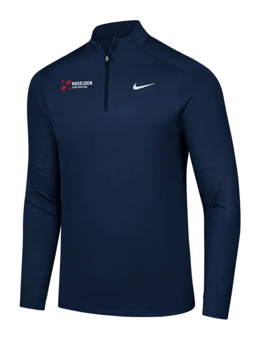 Nike Dark Navy Dri-FIT Element 1/2-Zip Pullover w/Haselden Construction Logo