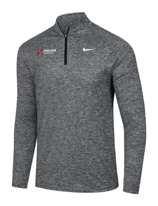 Nike Black Heather Dri-FIT Element 1/2-Zip Pullover w/Haselden Construction Logo