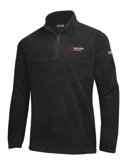 Columbia Black Steens Mountain Fleece 1/2 Zip Pullover w/Haselden Construction Logo