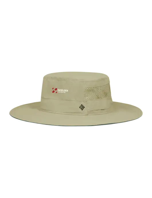 Columbia Tan Bora Bora Booney  Hat w/Haselden Construction Logo