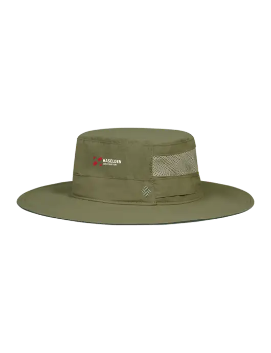 Columbia Dark Tan Bora Bora Booney  Hat w/Haselden Construction Logo