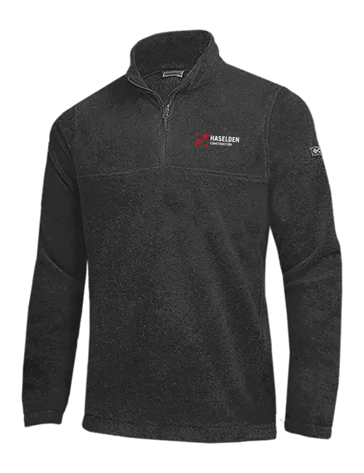 Columbia Charcoal Heather Steens Mountain Fleece 1/2 Zip Pullover w/Haselden Construction Logo