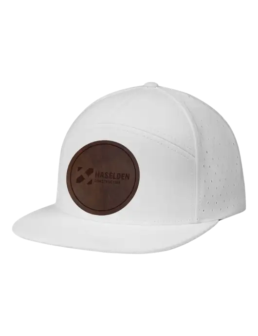 Richardson White Cannon Cap w/Haselden Construction Leather Patch Logo