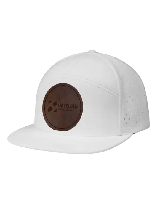 Richardson White Cannon Cap w/Haselden Construction Leather Patch Logo