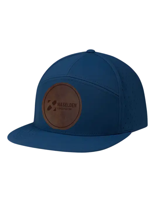 Richardson Light Navy Cannon Cap w/Haselden Construction Leather Patch Logo