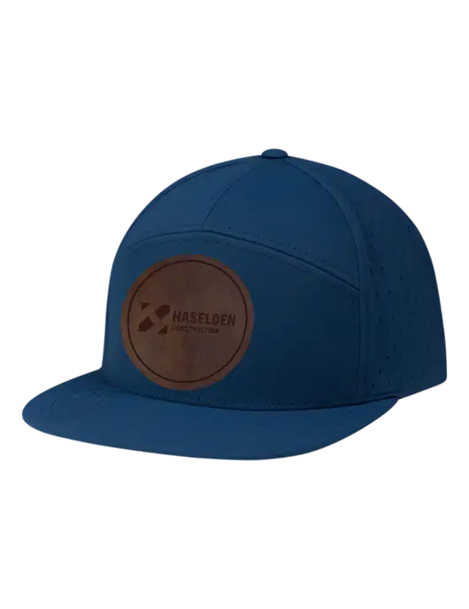 Richardson Light Navy Cannon Cap w/Haselden Construction Leather Patch Logo