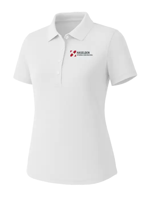 Callaway Womens Core Bright White Performance Polo w/Haselden Wyoming Logo