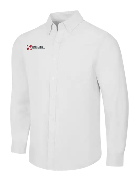 White SuperPro Oxford Shirt w/Haselden Wyoming Logo