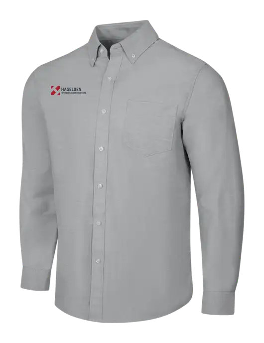 Light Grey SuperPro Oxford Shirt w/Haselden Wyoming Logo