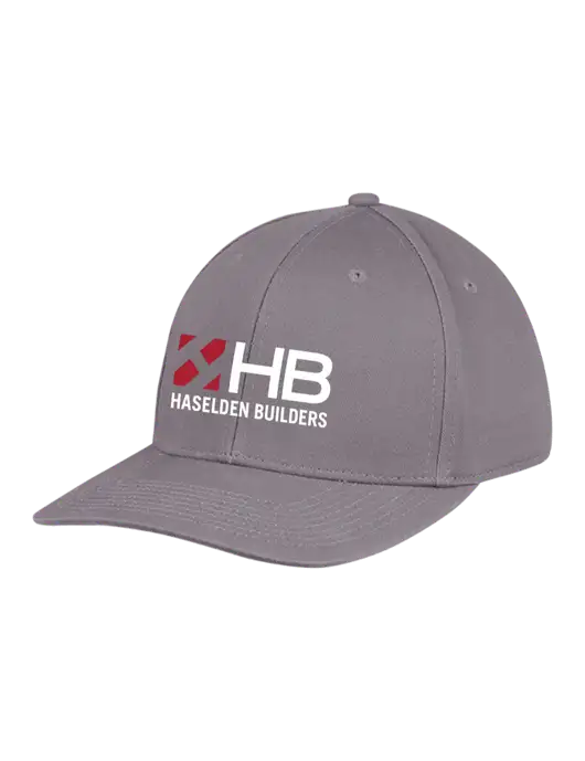 Premium Modern Structured Twill Charcoal Snapback Cap w/Haselden Builders Logo