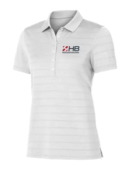 Callaway Womens Bright White Ventilated Polo w/Haselden Builders Logo