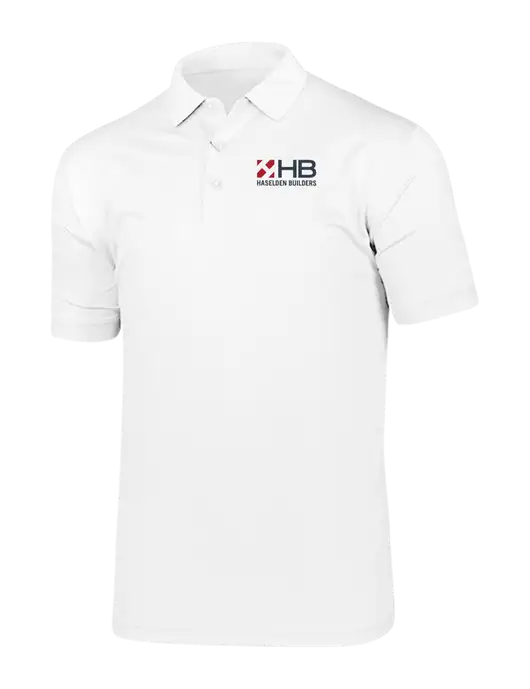 Callaway Vibrant Bright White Ventilated Polo w/Haselden Builders Logo