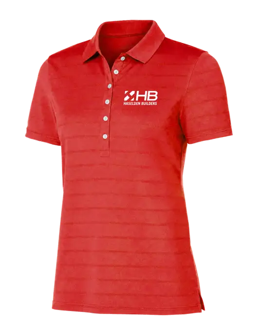 Callaway Womens Red Ventilated Polo w/Haselden Builders Logo