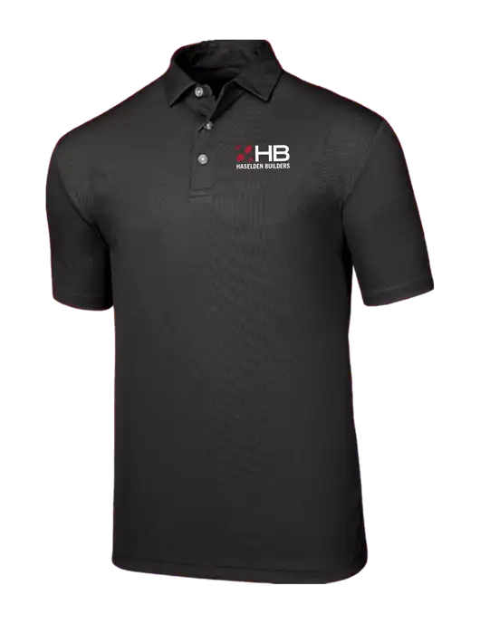 Callaway Birdseye Black Polo w/Haselden Builders Logo