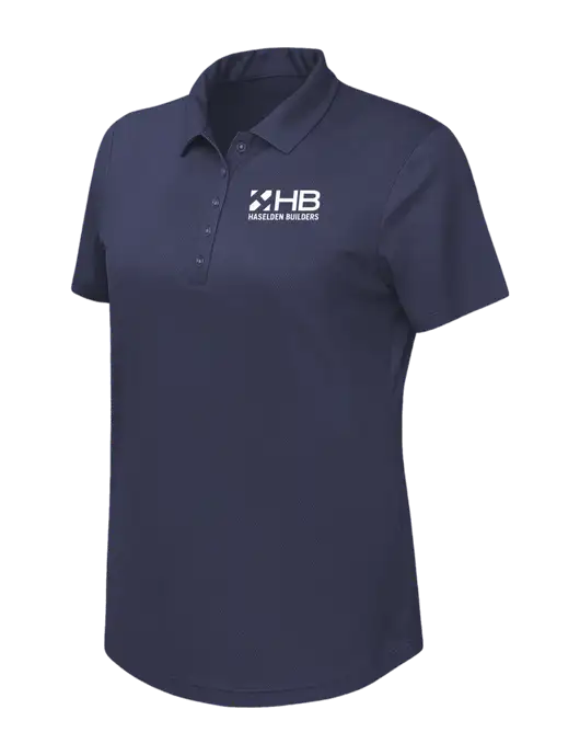 Callaway Womens Birdseye Navy Polo w/Haselden Builders Logo