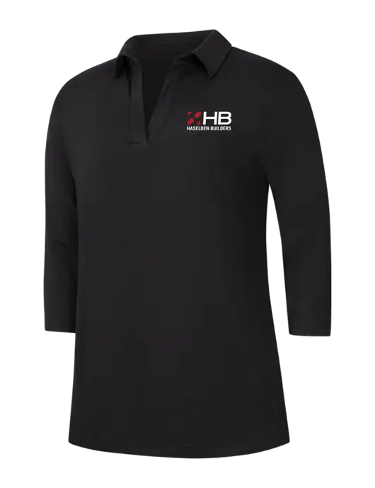 Womens Black Luxe Knit Tunic w/Haselden Builders Logo