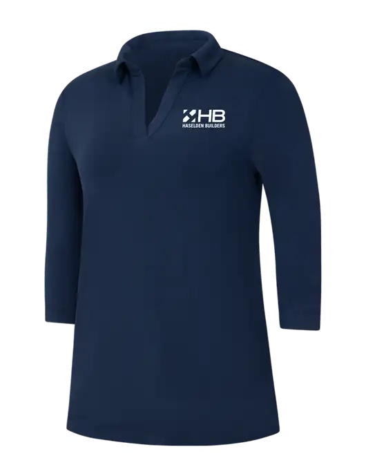 Navy Womens Luxe Knit Tunic w/Haselden Builders Logo