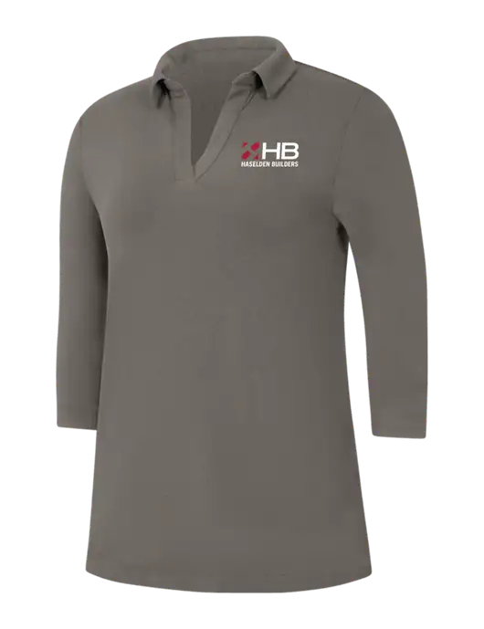 Womens Dark Grey Luxe Knit Tunic w/Haselden Builders Logo