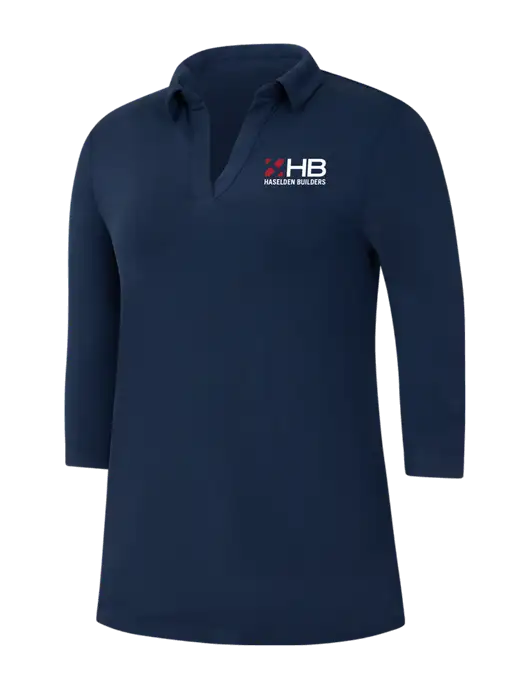 Navy Womens Luxe Knit Tunic w/Haselden Builders Logo